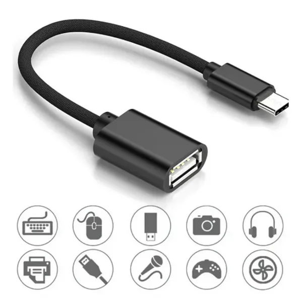 Micro Usb Type C Otg Data Cable for Otg Enabled Type C Devices